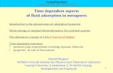 Time dependent aspects  of fluid adsorption in mesopores
