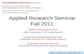 Applied Research Seminar Fall 2011