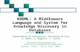 KDDML: A Middleware Language and System for Knowledge Discovery in Databases