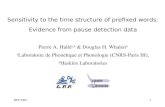 Sensitivity to the time structure of prefixed words: Evidence from pause detection data