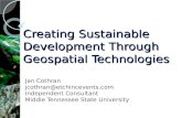 Creating Sustainable Development Through Geospatial Technologies