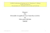 Report On Portable Graphical User Interface (GUI) In Ada and GtkAda (pgag)