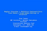 Reglas Fiscales y Política Contracíclica: Frank Ramsey y Gramm-Rudman-Hollings se encuentran