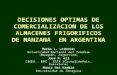 DECISIONES OPTIMAS DE COMERCIALIZACION DE LOS ALMACENES FRIGORIFICOS DE MANZANA  EN ARGENTINA
