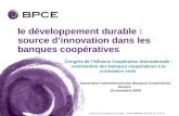 le développement durable : source d’innovation dans les  banques coopératives