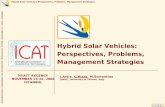 Hybrid Solar Vehicles: Perspectives, Problems, Management Strategies