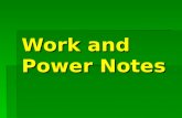 Work and Power Notes
