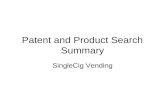 Patent and Product Search Summary