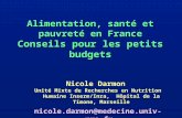 Alimentation, santé et pauvreté en France Conseils pour les petits budgets
