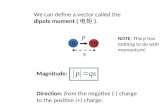 We can define a vector called the  dipole moment ( 电矩 ) .