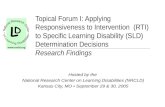 Hosted by the  National Research Center on Learning Disabilities (NRCLD)