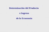 Determinación del Producto  e Ingreso de la Economía