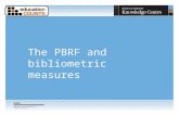 The PBRF and bibliometric measures