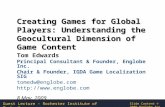 Creating Games for Global Players: Understanding the Geocultural Dimension of Game Content