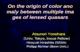On the origin of color anomaly between multiple images of lensed quasars