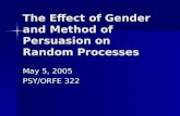 The Effect of Gender and Method of Persuasion on Random Processes