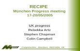 RECIPE  M ü nchen Progress meeting  17-20/05/2005