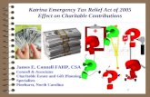 Katrina Emergency Tax Relief Act of 2005 Effect on Charitable Contributions
