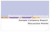 Sample Company Report  Discussion Points