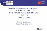 S INGLE PROGRAMMING DOCUMENT  FOR OBJECTIVE 2 FOR PRAGUE COHESION REGION (SPD 2) 2004 – 2006