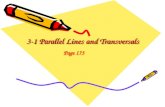 3-1 Parallel Lines and Transversals