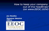 How to keep your company  out of the headlines ! (on EEOC.GOV)