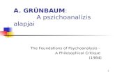 A. GRÜNBAUM :  A pszichoanalízis alapjai