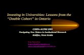 Investing in Universities: Lessons from the “Double Cohort” in Ontario