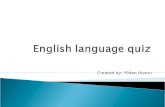 English language quiz