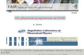 On physical programme at FAIR