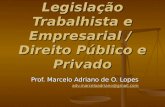Ética e Legislação Trabalhista e Empresarial /  Direito Público e Privado