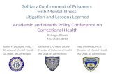 Solitary Confinement of Prisoners  with Mental Illness: Litigation and Lessons Learned