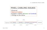 PIXEL CABLING ISSUES General Optical Cables Copper Cables ( Power &  Control ) Things to be done