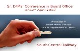 Sr. DFMs’ Conference in Board Office  on12 th  April 2013