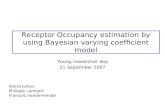 Receptor Occupancy estimation by using Bayesian varying coefficient model