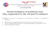 Partial Oxidation of methanol over  SiO 2 -supported Fe, Ru, Pd and Pt catalysts