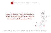 D ata  collection and analysis in  the Croatian  higher education  system : ASHE  perspective