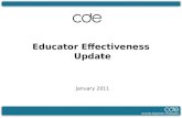 Educator Effectiveness  Update January 2011