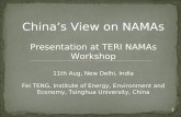 China’s View on NAMAs Presentation at TERI NAMAs Workshop 11th Aug, New Delhi, India