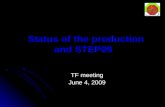 Status of the production and STEP09