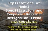 Implications of Model Specification and Temporal Revisit Designs on Trend Detection