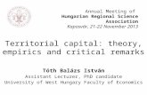 Territorial capital: theory, empirics and critical remarks