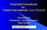 Financial Procedures for  Tulane International, LLC (TILLC)