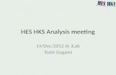HES HKS Analysis meeting
