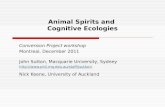Animal Spirits and  Cognitive Ecologies