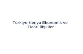 Türkiye-Kenya Ekonomik ve  Ticari İlişkiler