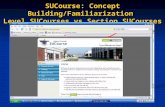 SUCourse: Concept Building/Familiarization  Level SUCourses vs Section SUCourses