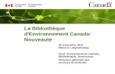 La Bibliothèque d'Environnement Canada: Nouveauté