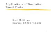 Applications of Simulation Travel Costs