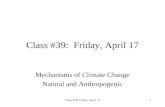 Class #39:  Friday, April 17